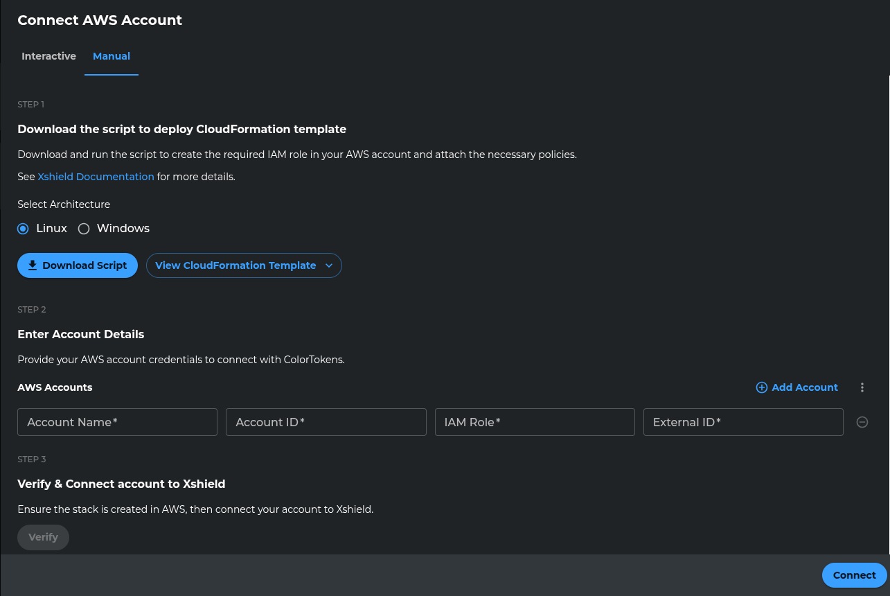 Manual onboarding - overview