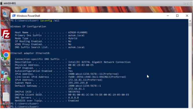 Current Network Settings
