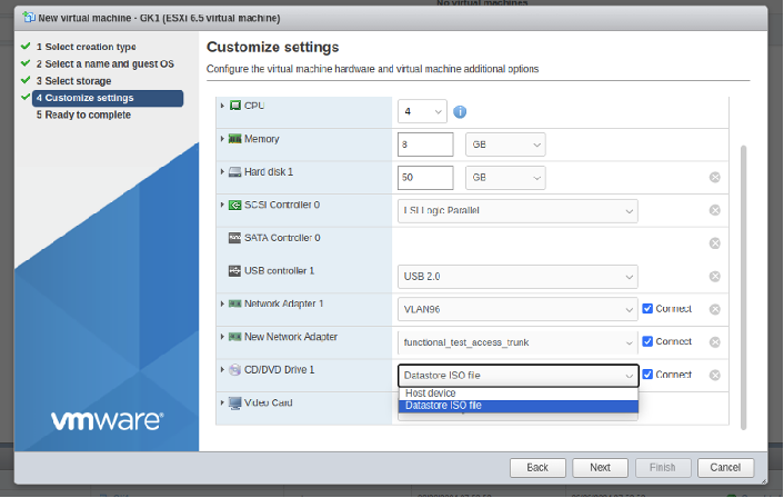 VM CPU and Memory Configuration