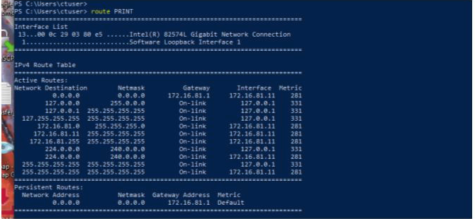 Current Network Settings