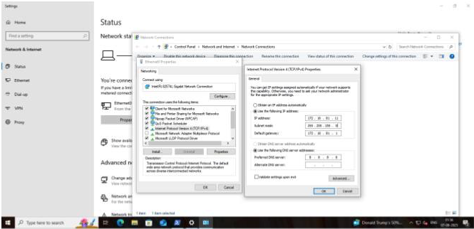 Update Network Configuration