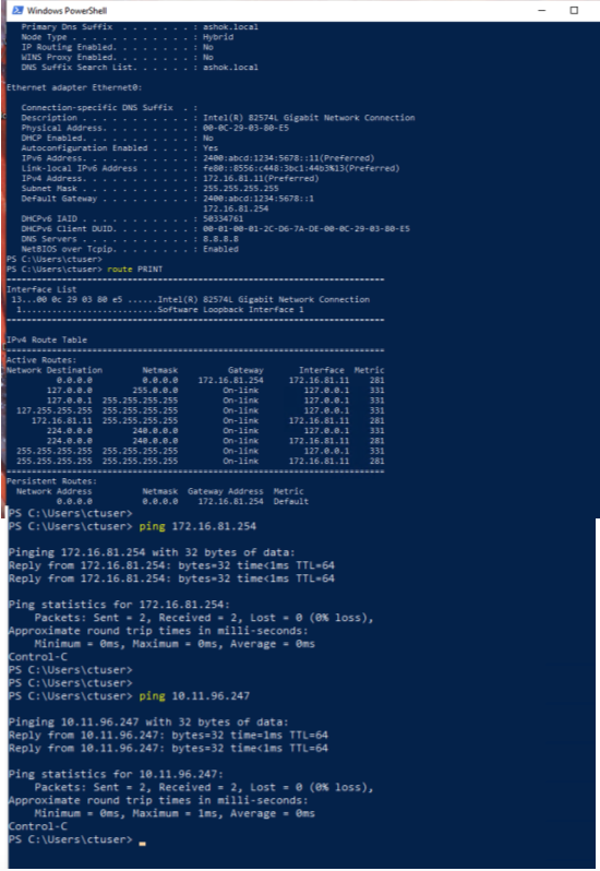 Update Network Configuration