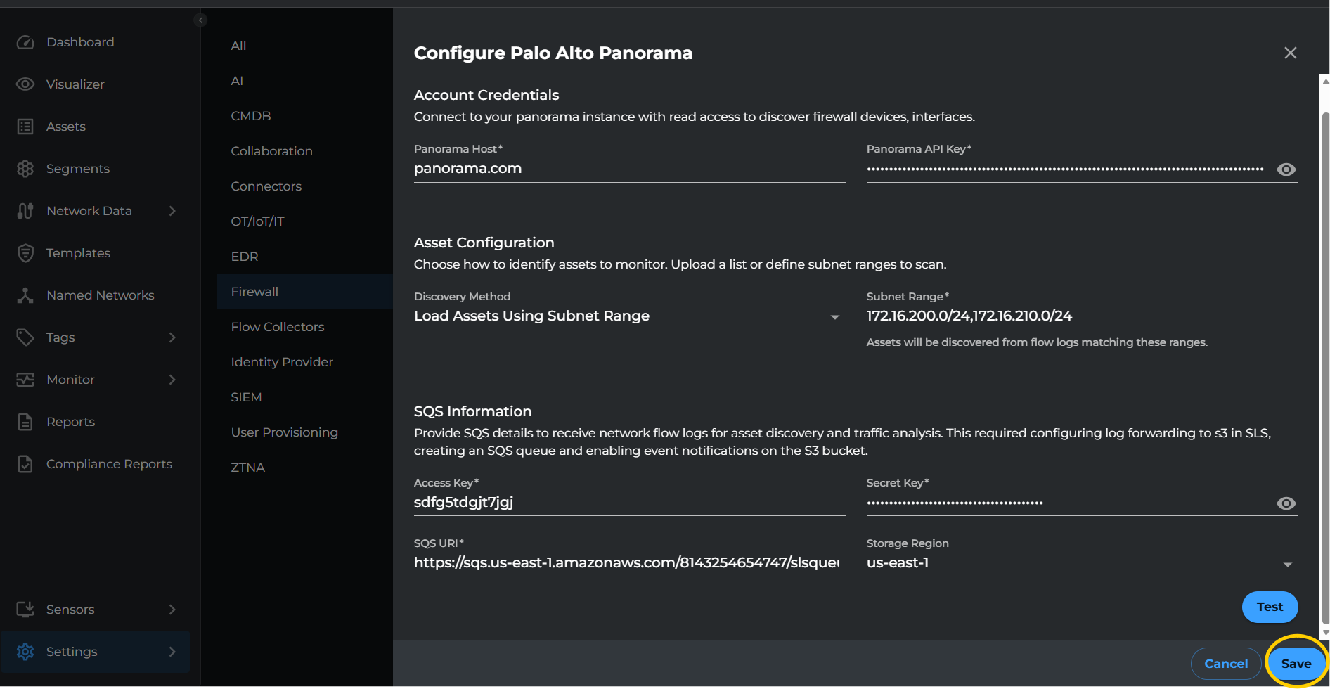 Save Palo Alto Panorama Configuration in Xshield