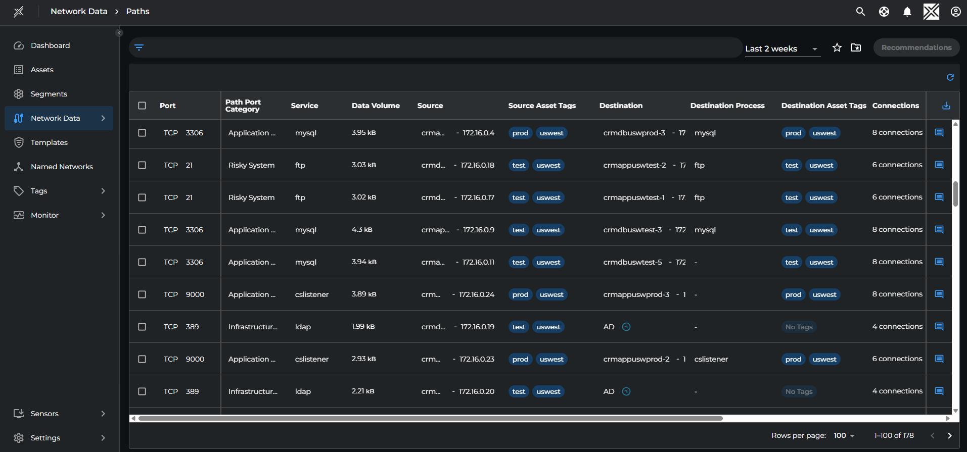 Paths Page screenshot