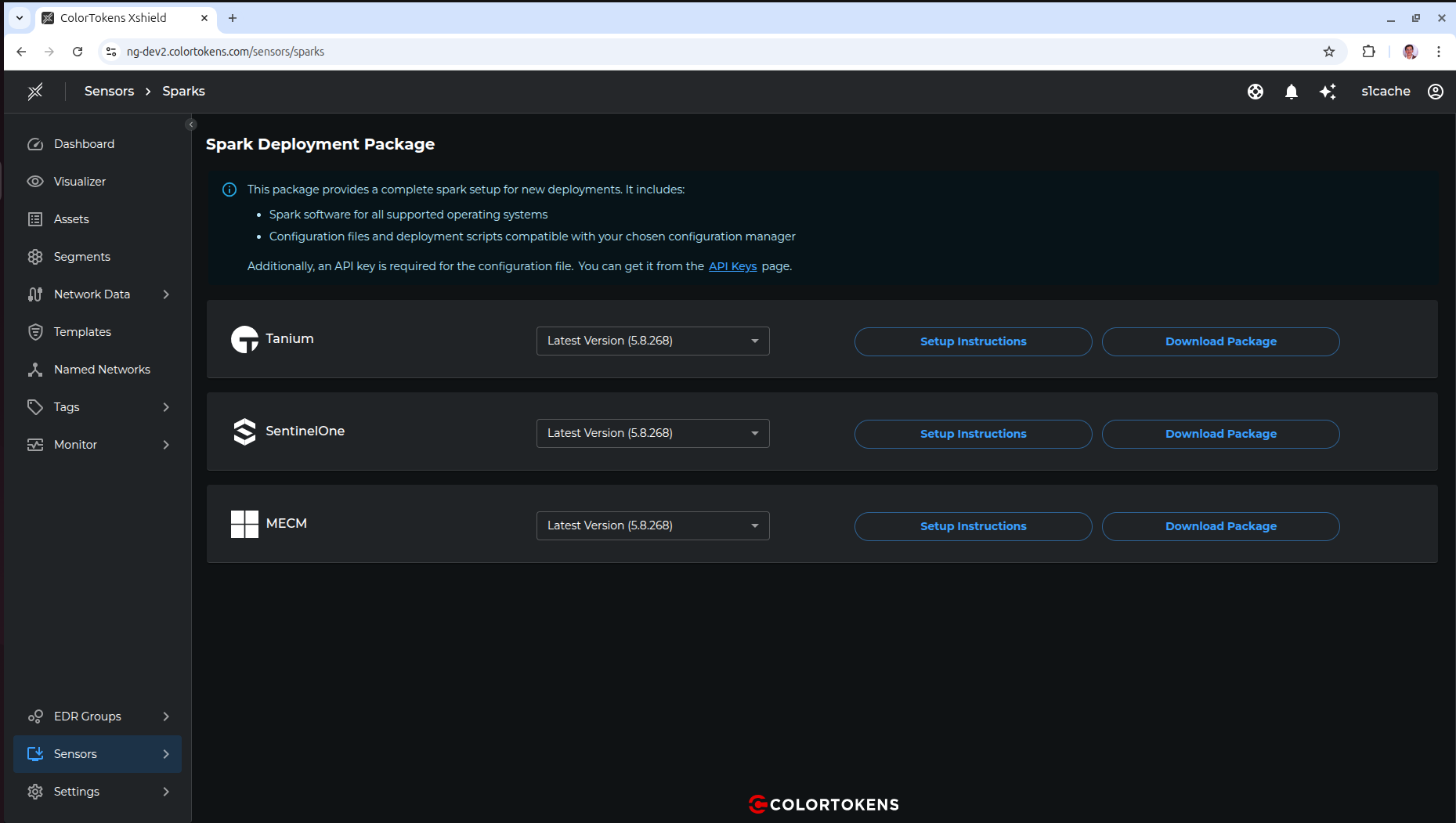 Spark Deployment Page