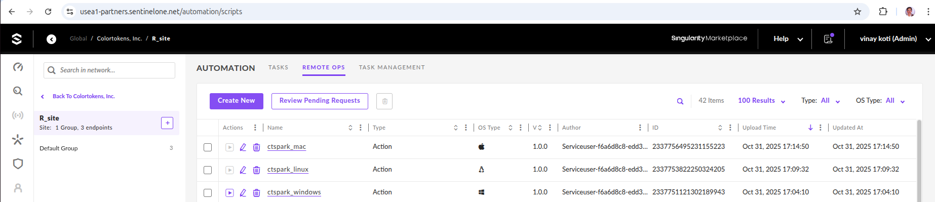 Remote Scripts Verification