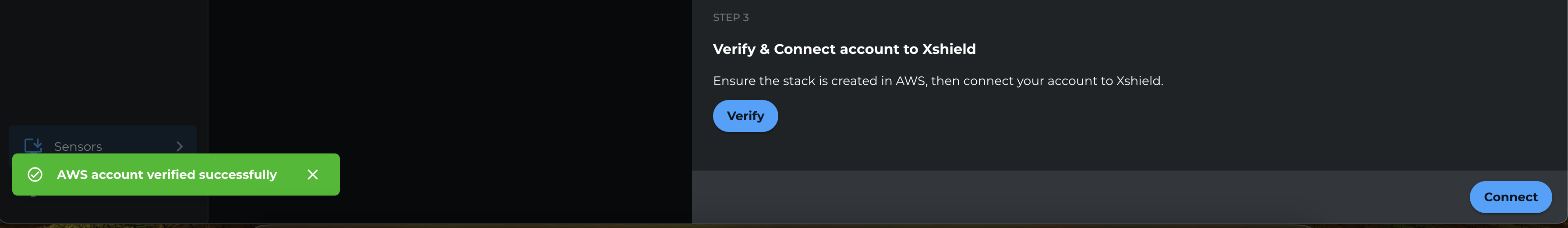 Manual onboarding - connect